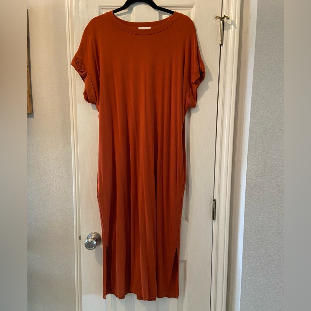 Burnt Orange Maxi Dress Size Large